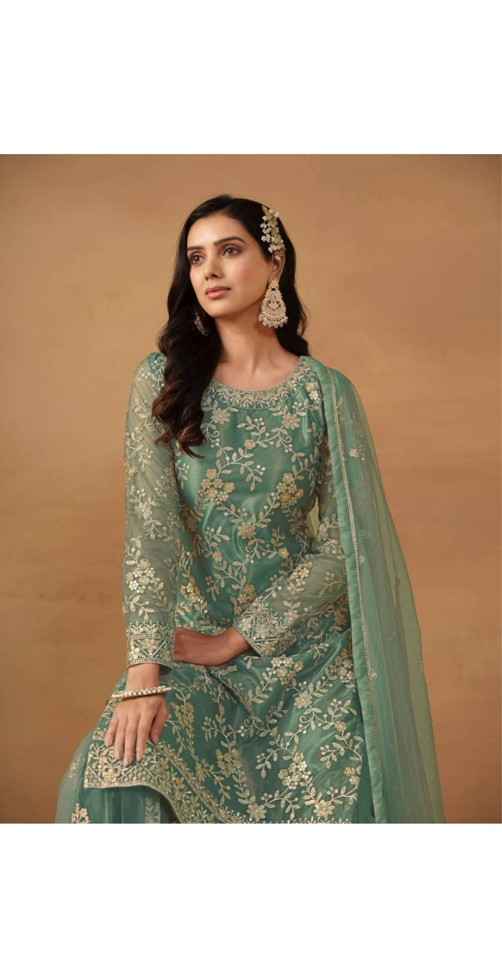 Yasmin Sharara Suit (Green)