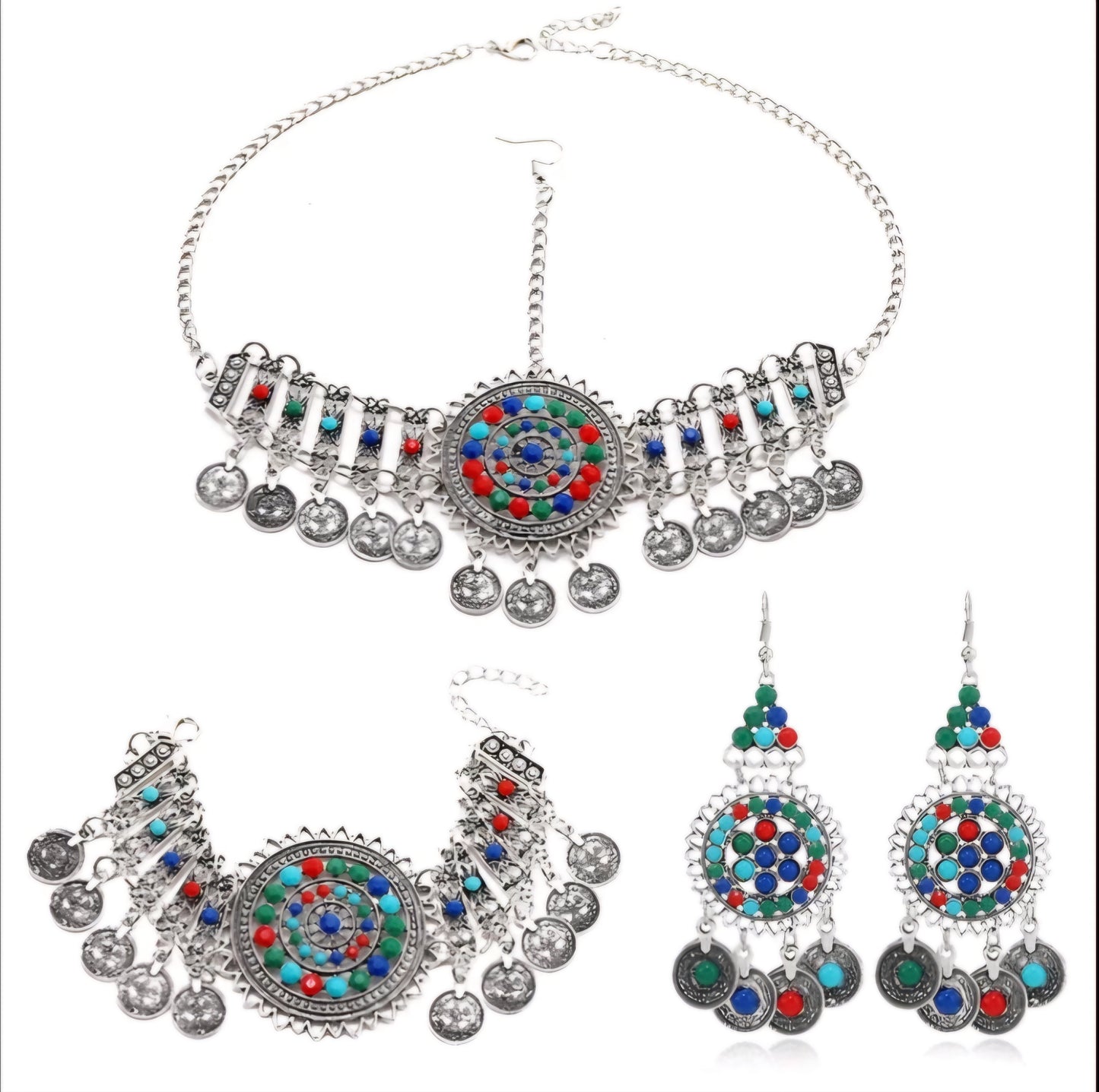 Afghan Jewelry Three Piece Set